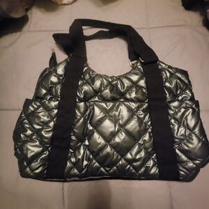 Elegant Quilted Black Tote Bag